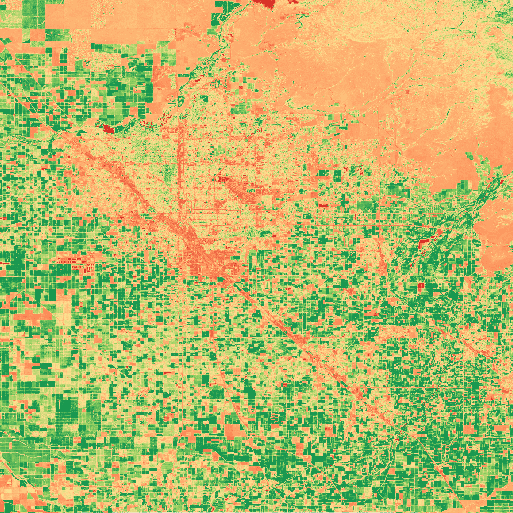 NDVI vegetation baseline across multiple seasons at a monitored site